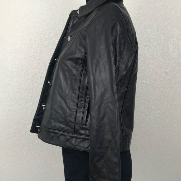 100% Leather Jacket - Black - Picture 2 of 7